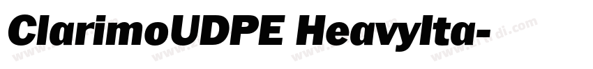 ClarimoUDPE HeavyIta字体转换